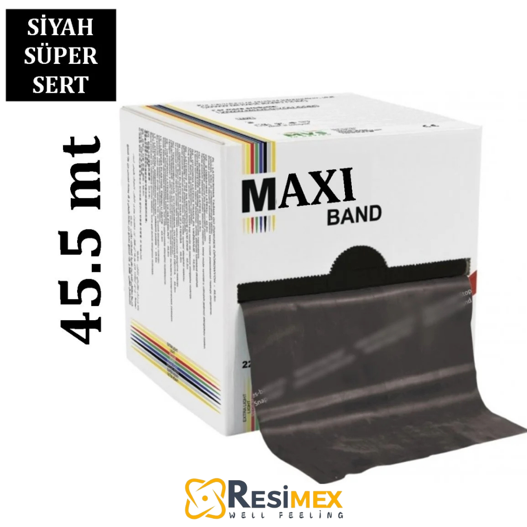 MAXİ 45,5 METRE, SİYAH, EN SERT THERABAND